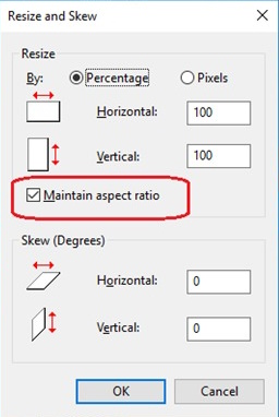 Maintain aspect ratio